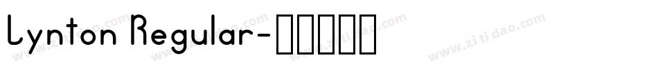 Lynton Regular字体转换